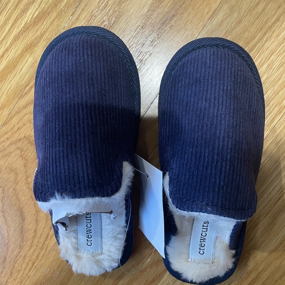 Navy Blue CrewCuts corduroy slippers - Picture 4 of 4